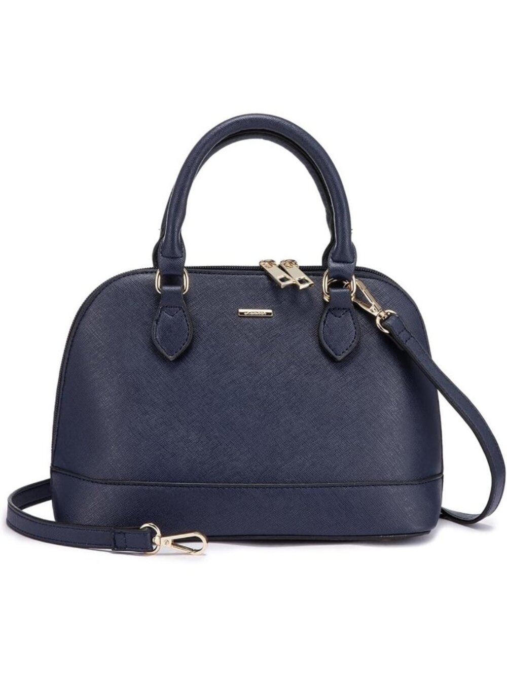 Stylish Crossbody Dome Satchel Handbag for Women - Double Zip Design, Versatile